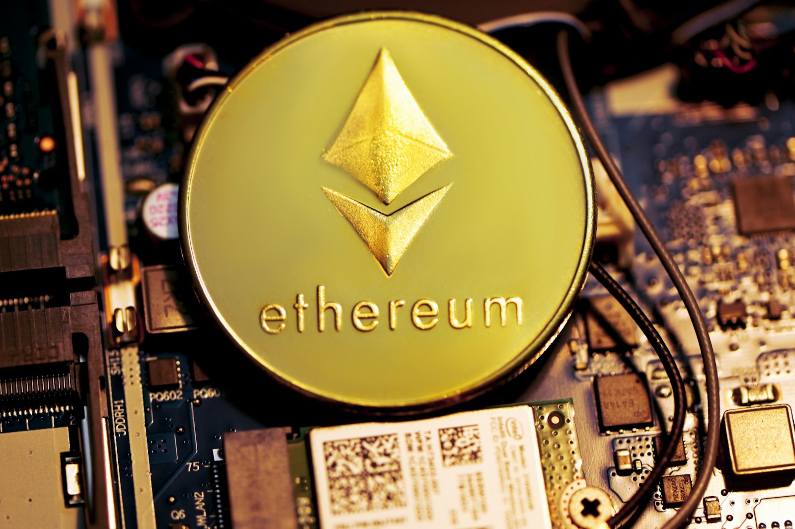Ethereum logo representing smart contracts and ETH